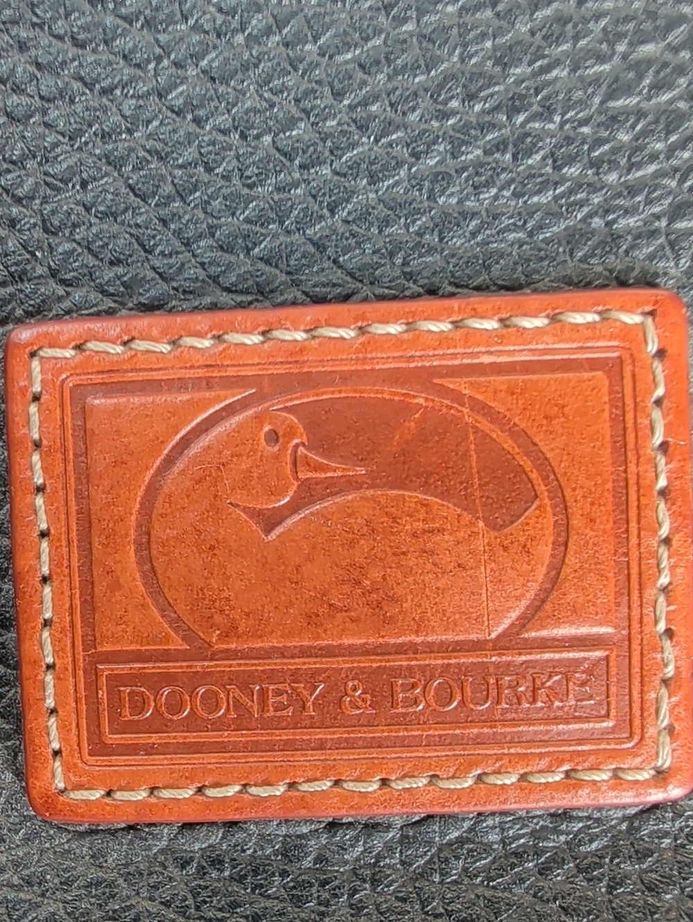 Dooney & Bourke, Midnight Blue Large Pebble Leather Tote With Rich Red Lining - Picture 16 of 16